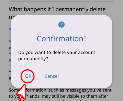 When the confirmation message appears, click the OK button You will receive a confirmation code on your phone number